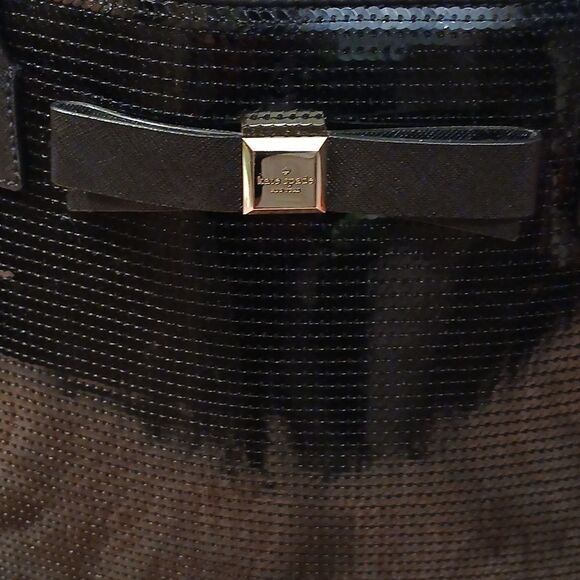 🔥SALE! ♠️ Kate Spade Salinas Court Large black sequined tote - Picture 3 of 12